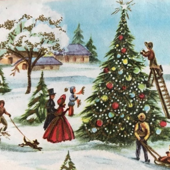 7 Vintage Christmas Cards By A Sunshine Card Made In Canada - Picture 9 of 12